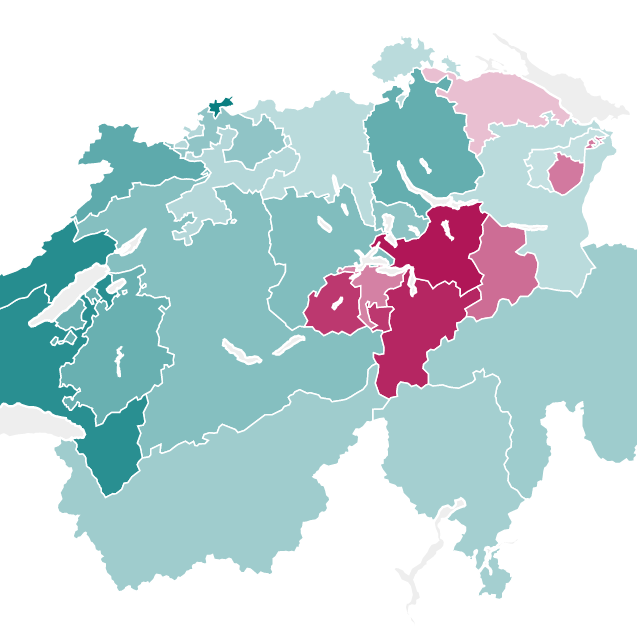 Diese 6 Karten zeigen, wie die Schweiz abgestimmt hat