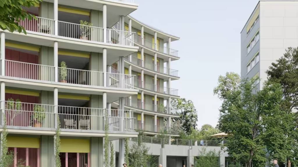 Der Erweiterungsbau für das Alterszentrum Adlergarten bietet 120 Pflegeplätze. 24 davon sind für Menschen mit Demenz, mit direktem Zugang zum geschützten Aussenbereich.