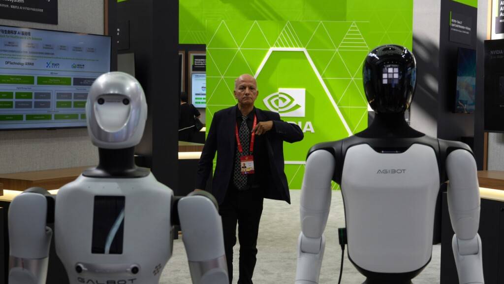 Hunderte Milliarden Dollar fliessen in den Ausbau von Rechenzentren für Künstliche Intelligenz. Der Chipriese Nvidia, der davon profitiert, holt die Wall Street ins Boot, um noch mehr Geld zu heben. (Archivbild)
