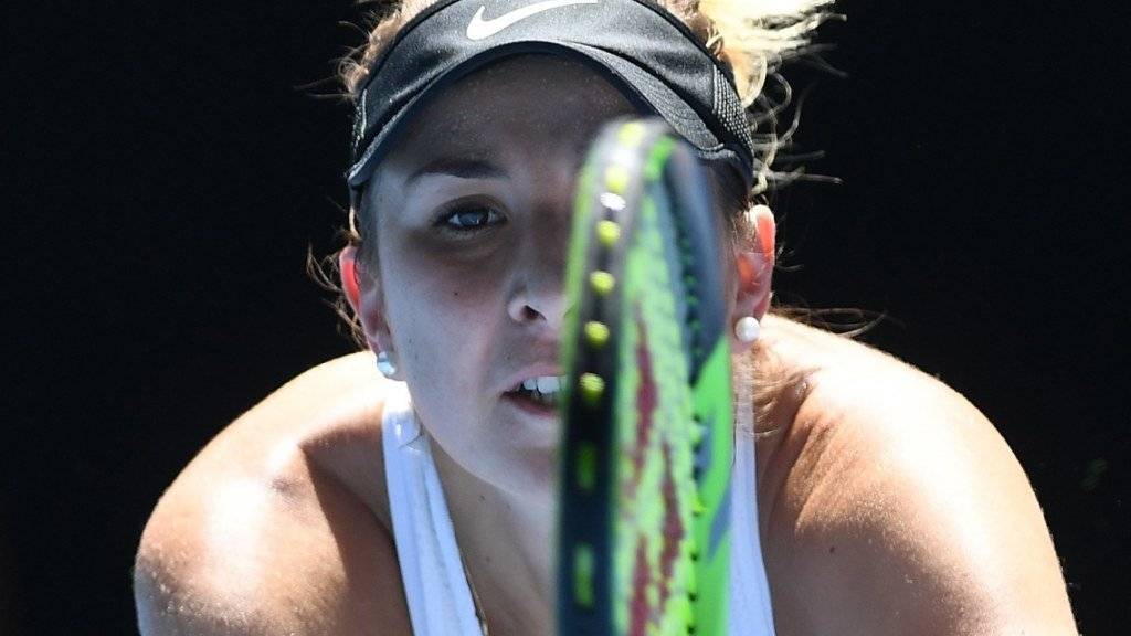 Belinda Bencic verliert das erste Game des dritten Satzes nach einer 40:0-Führung und bricht anschliessend gegen Jelena Ostapenko ein
