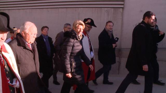 Grosser Empfang für Karin Keller-Sutter in St. Gallen