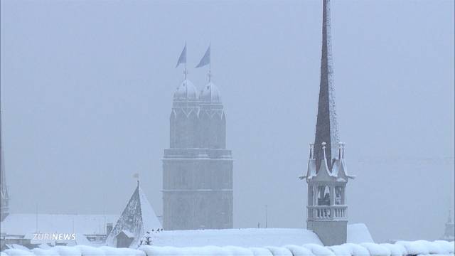 Schnee ist in Zürich angekommen