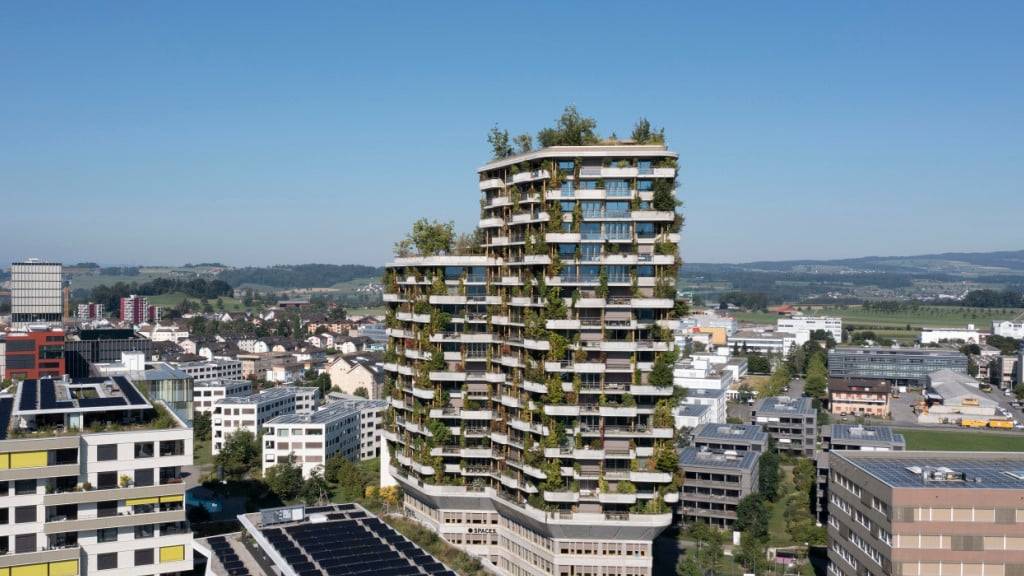 Blick auf das Suurstoffi-Areal in Rotkreuz, ein Schwerpunkt von Zug Estates. (Archivaufnahme)
