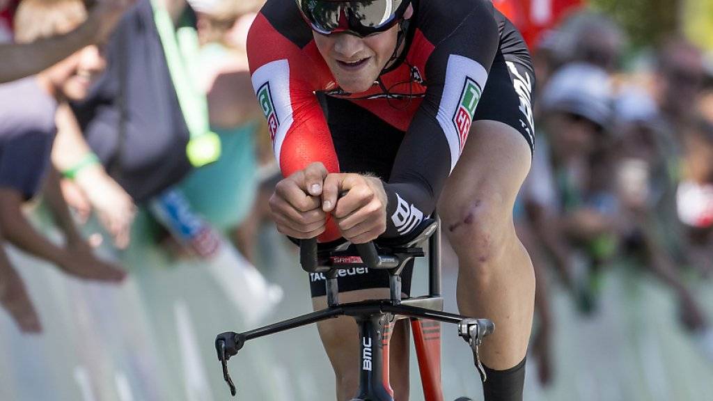 Stefan Küng - hier beim Zeitfahren an der Tour de Suisse in Schaffhausen - sicherte sich seinen ersten Meisteritel im Kampf gegen die Uhr