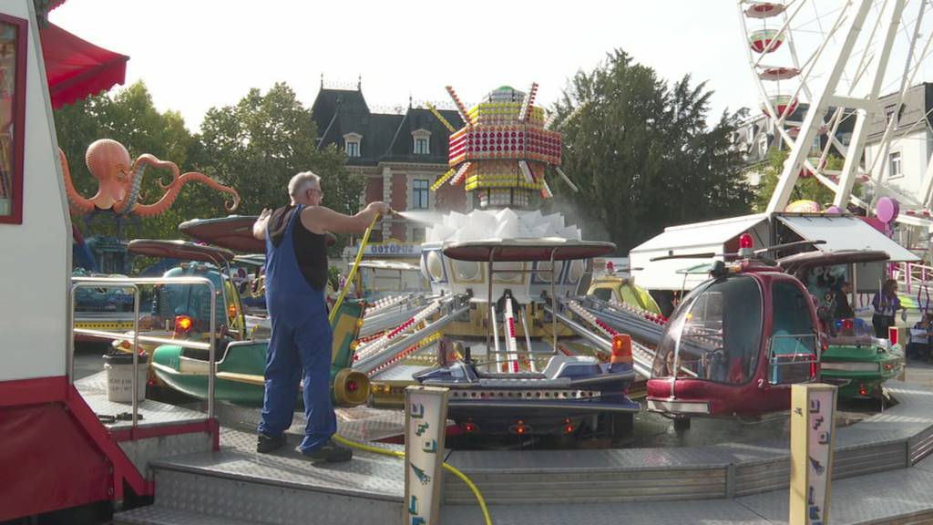 Vorfreude und Sorge bei den Schaustellern kurz Beginn des St.Galler Herbstjahrmarkts