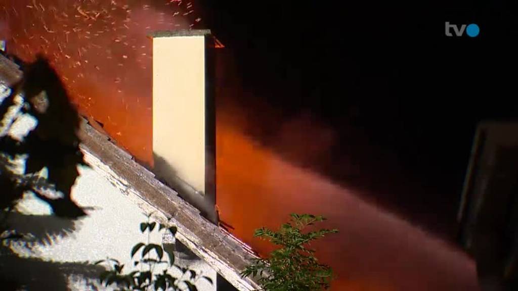 Haus in Flammen: Drei Personen verletzt nach Brand in Kradolf