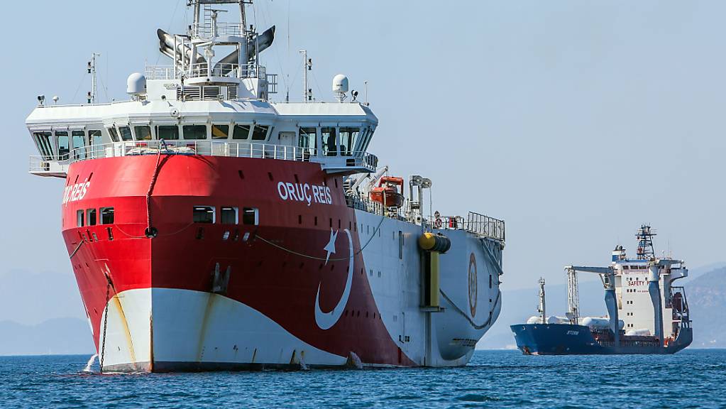 Das türkische Forschungsschiff «Oruc Reis» ankert vor der Küste von Antalya.
