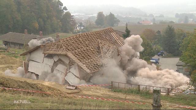 Alte Mühle in Dettenwil wird gepsrengt