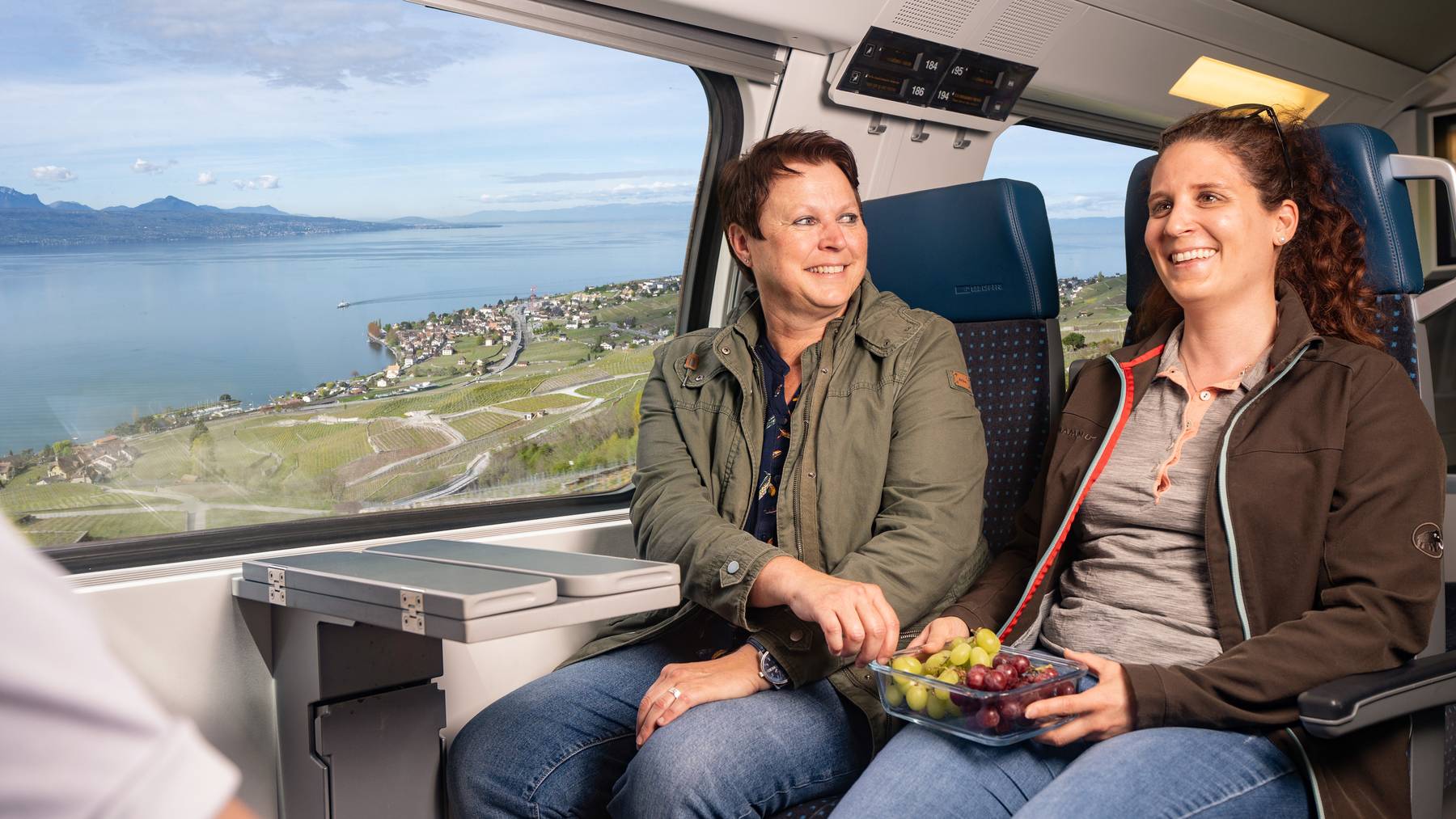 Die Fahrt in die Weinregion kannst du bereits im Zug geniessen.