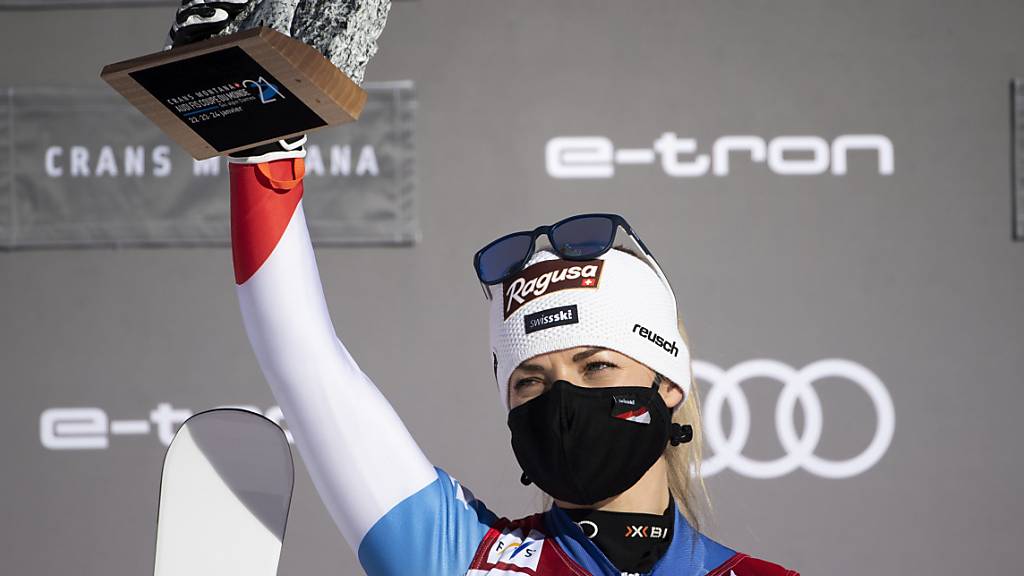 Lara Gut-Behrami: ein Stein für den 1. Platz im Super-G in Crans-Montana, eine Medaille an der nächste Woche beginnenden WM in Cortina?