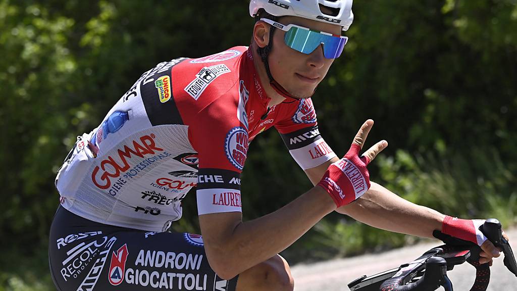 Simon Pellaud versuchte es auch in der 10. Giro-Etappe als Ausreisser. Der Walliser sah sich jedoch bereits 45 km vor dem Ziel in Foligno eingeholt