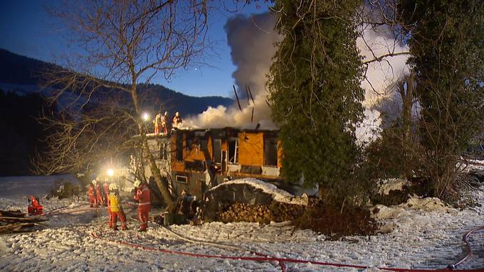 Wohnhaus in Wollerau brennt nieder – keine Verletzten