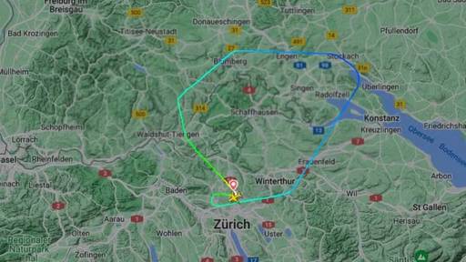 Swiss-Flieger dreht wegen Notruf um