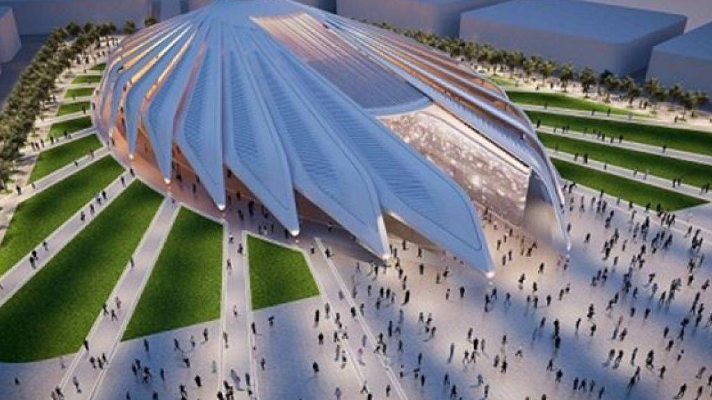Erinnert an einen fliegenden Falken: Der Pavillon, den Santiago Calatrava in Dubai bauen wird.
