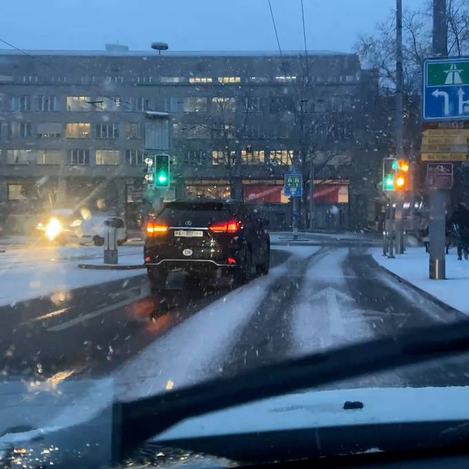 So stark hat es heute Morgen in Zürich geschneit