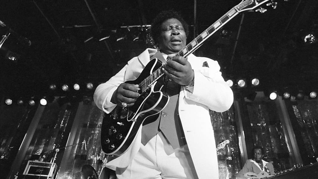 Der Bluesgitarrist B. B. King bei einem Auftritt am Montreux Jazz Festival im Jahr 1984. (Archivbild)