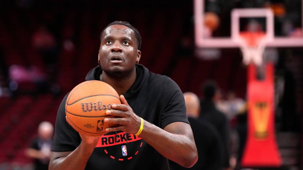 Clint Capela beim Aufwärmen