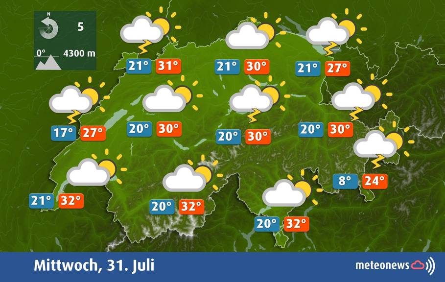 Wetterprognose_Mittwoch 31.07.2024