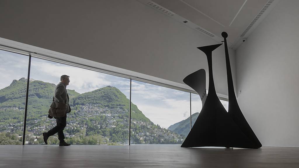 Die Skulptur «Funghi Neri» von Alexander Calder ist derzeit im Kunstmuseum der italienischen Schweiz in Lugano zu sehen.