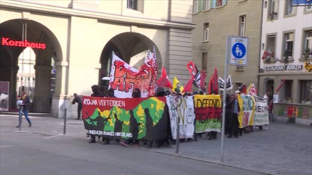 Unbewilligte Solidaritäts-Demo in Bern
