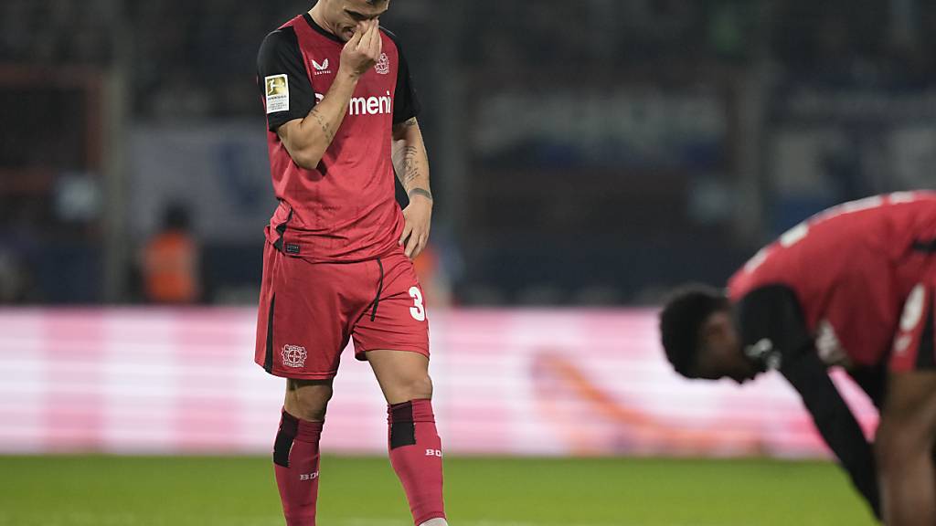 Granit Xhaka nach dem späten Ausgleich in Bochum: Der Rückstand auf Bayern München wächst immer mehr an