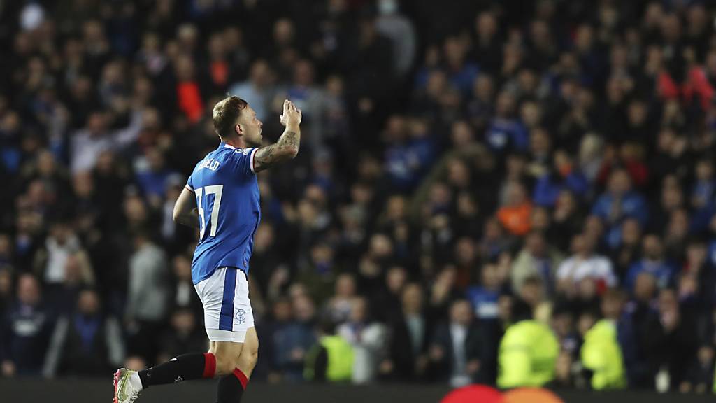 Scott Arfield von den Glasgow Rangers im letztjährigen Champions-League-Spiel gegen Liverpool