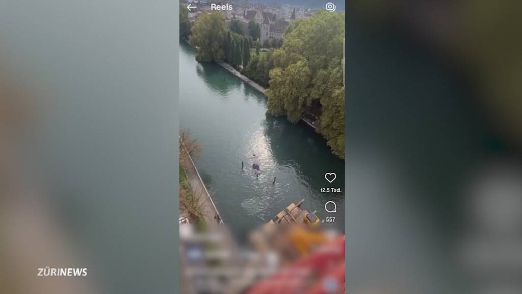 Lebensgefährlicher Sprung: Jugendlicher springt von Baukran in die Limmat
