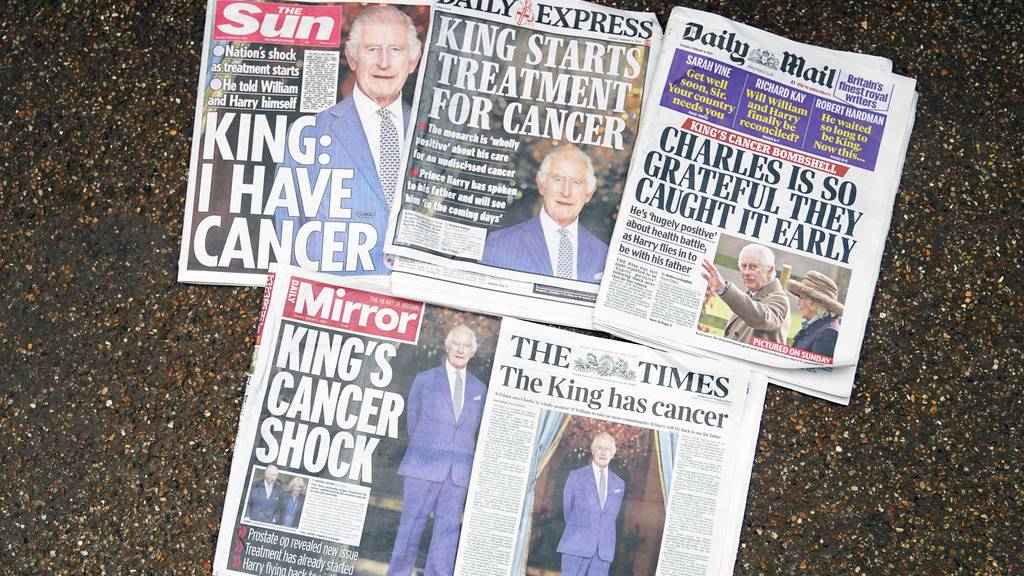 Die Krebsdiagnose ist das Top-Thema der britischen Medien.