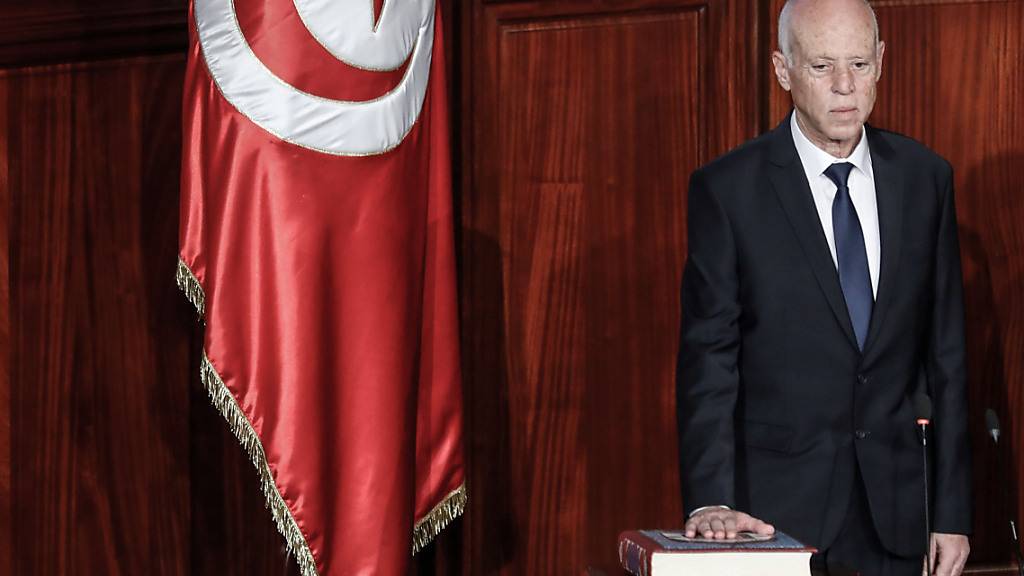FILED - «Tunesien lehnt ab, was die Europäische Union in den vergangenen Tagen angekündigt hat»: Tunesiens Präsident Kais Saied. Photo: Khaled Nasraoui/dpa