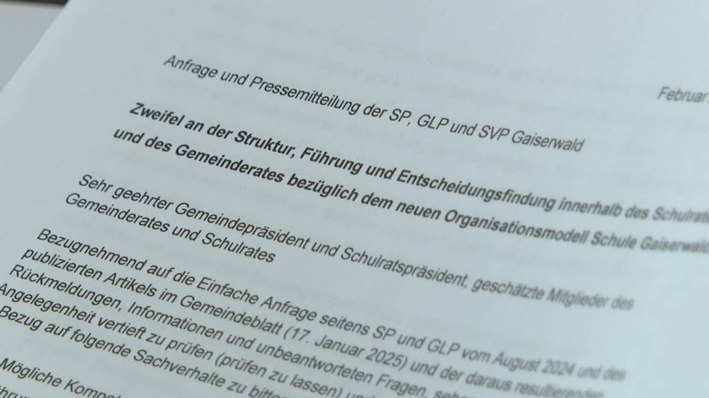 Spannungen in der Gemeinde Gaiserwald: Schulratspräsident unter Beschuss