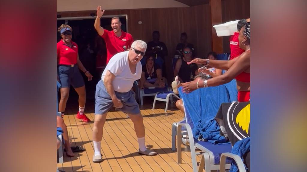 Tanzender Opa begeistert auf Kreuzfahrtschiff mit heissen Moves