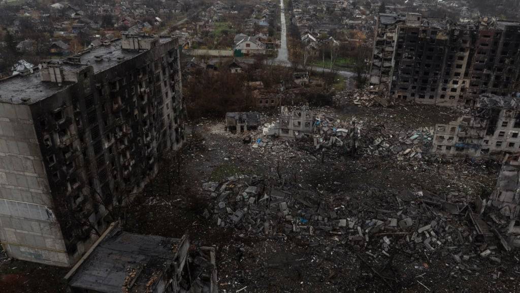 dpatopbilder - Dieses Foto, aufgenommen am Mittwoch, 12. November 2025, und zur Verfügung gestellt vom Pressedienst der 93. mechanisierten Brigade der Ukraine, Kholodnyi Yar Separat, zeigt Ruinen in der Stadt Kostyantynivka, dem Schauplatz schwerer Kämpfe mit russischen Truppen in der Region Donezk, Ukraine. Foto: Iryna Rybakova/Ukrainian 93rd Mechanized brigade/AP/dpa