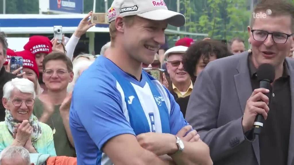 Marco Odermatt wird in Buochs geehrt