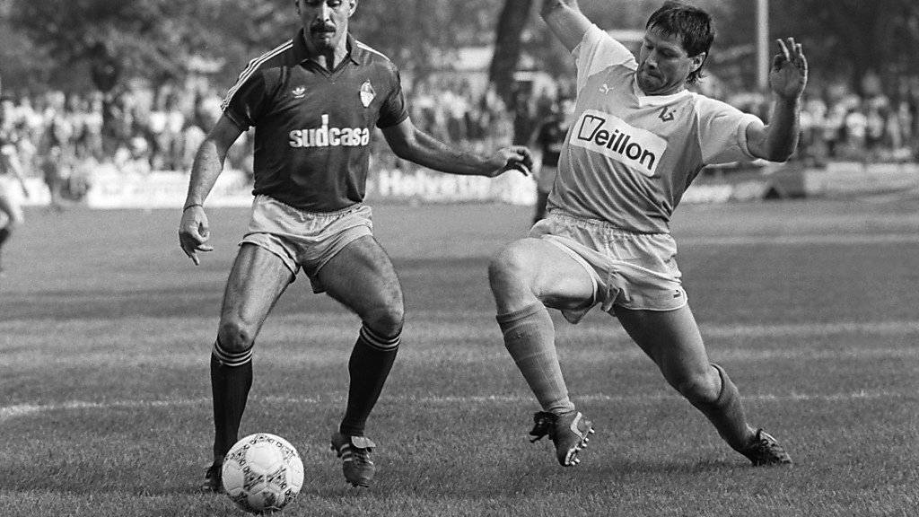 Der Brasilianer Mario Sergio (links) spielte in der Saison 1986/1987 für die AC Bellinzona in der Nationalliga A