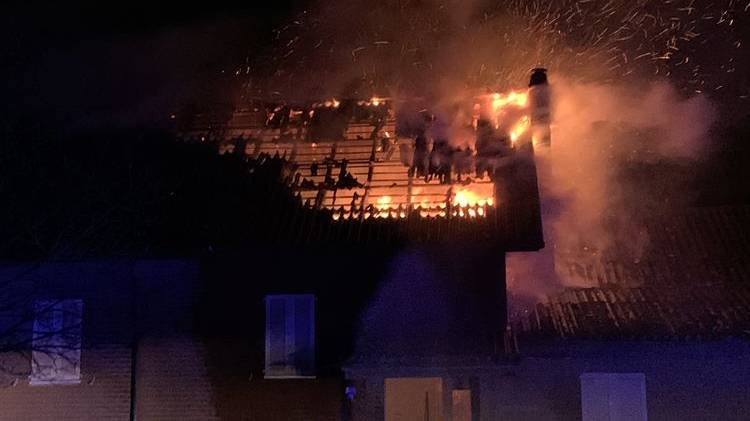 Brand in Schützenhaus – die 20 Gäste konnten sich selbst retten