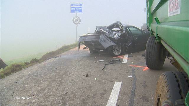 Spektakulärer Verkehrsunfall in Oberneunforn TG