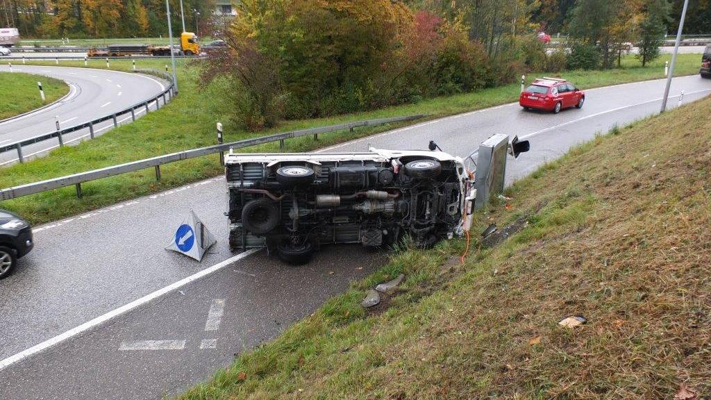 Der Unfall ereignete sich in der Autobahneinfahrt Neudorf in St.Gallen.