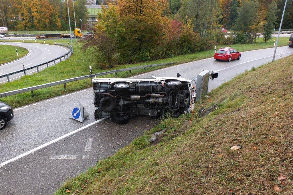 Der Unfall ereignete sich in der Autobahneinfahrt Neudorf in St.Gallen.