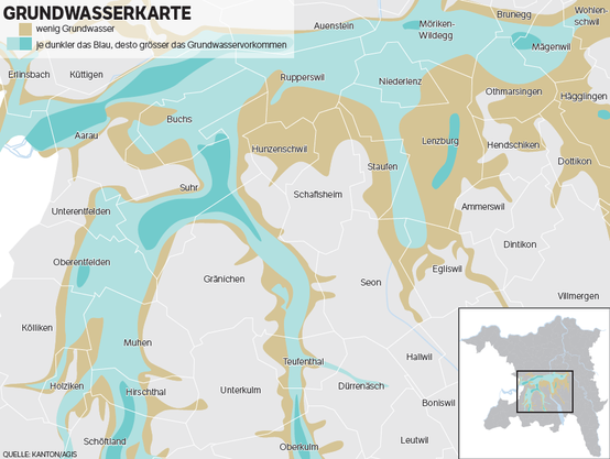 Keine Sorge: Der Grundwassertiefstand war ein Messfehler - Lenzburg