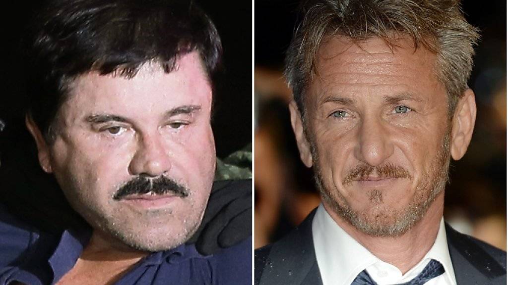 Im Visier der Justizt: Drogenboss «El Chapo», US-Filmstar Sean Penn und die mexikanische Schauspielerin Kate del Castillo.