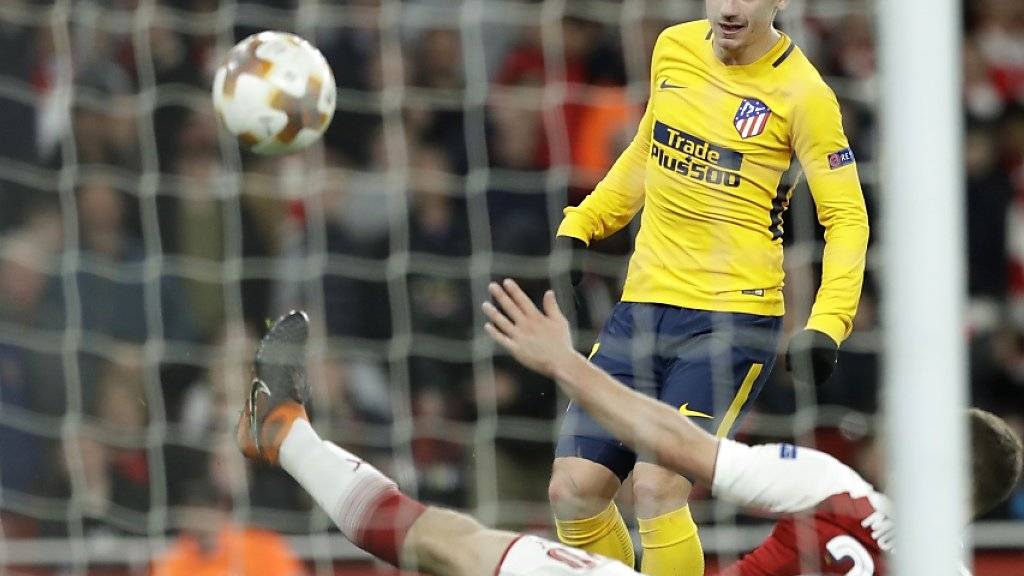 Der Moment, der Arsenal den Abend verdirbt: Antoine Griezmann gleicht für Atletico Madrid zum 1:1 aus