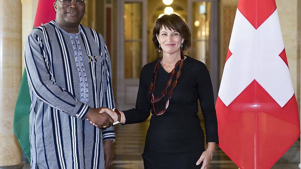 Bundespräsidentin Doris Leuthard empfing am Dienstag Roch Marc Christian Kaboré, den Präsidenten Burkina Fasos.