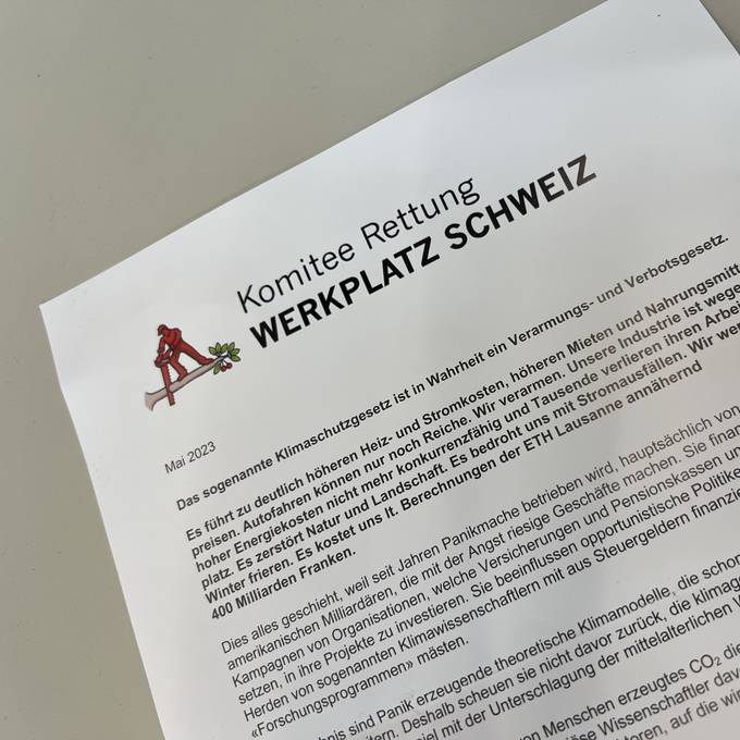 Ominöser Flyer flattert in Schweizer Haushalte