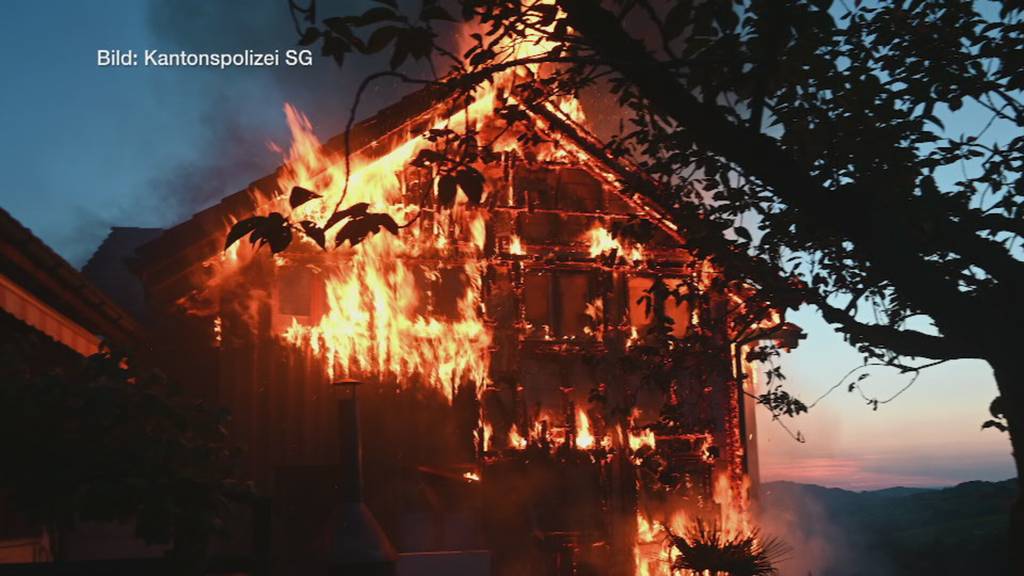 Haus in Degersheim nach Vollbrand unbewohnbar