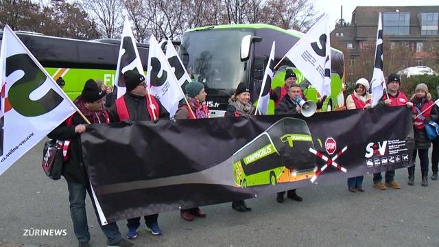 Block-Protest gegen «Flixbus»