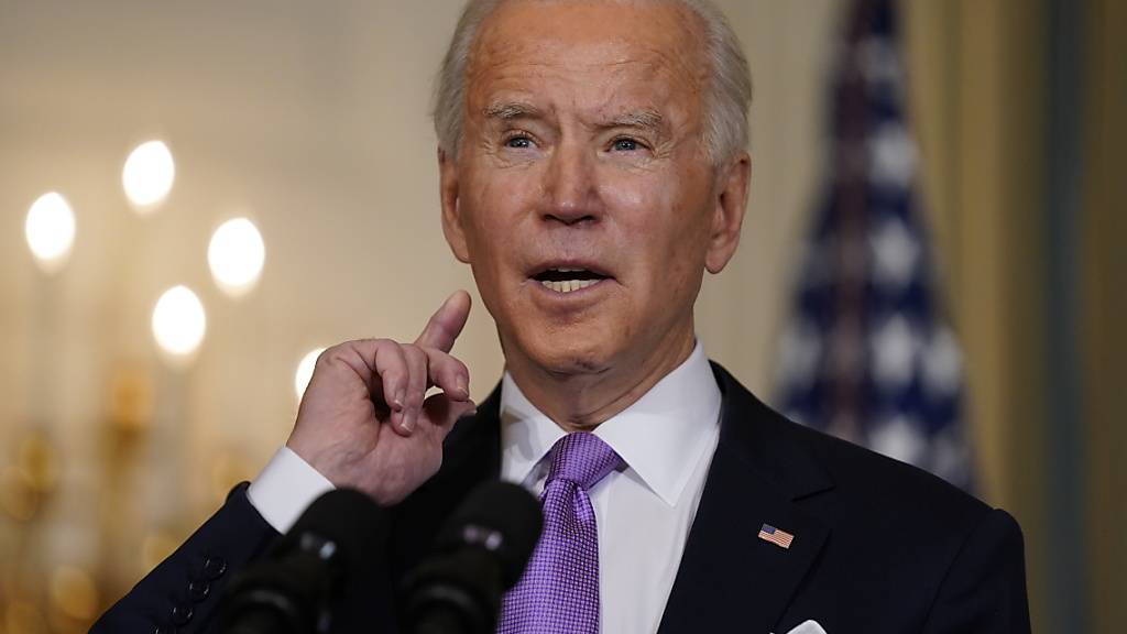 dpatopbilder - Joe Biden, Präsident der USA, hält eine Rede. Foto: Evan Vucci/AP/dpa