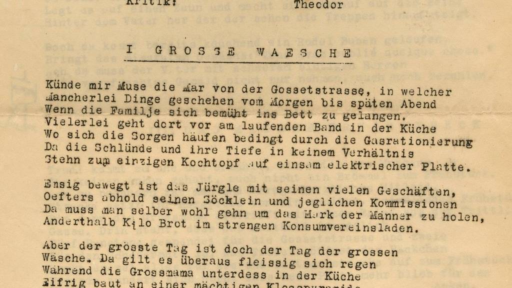 Das Kabarett «Giggelisuppe» aus dem Jahr 1945. (Bild: Staatsarchiv St.Gallen)