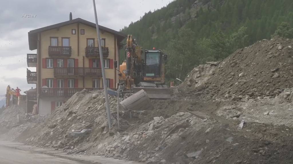 Berner Zivilschutz hilft nach Unwettern im Wallis
