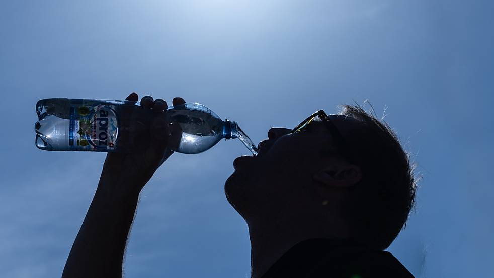 Bei der gegenwärtigen Hitze bleibt nur eins: viel trinken. Sonst kann der Körper nicht genügend schwitzen.