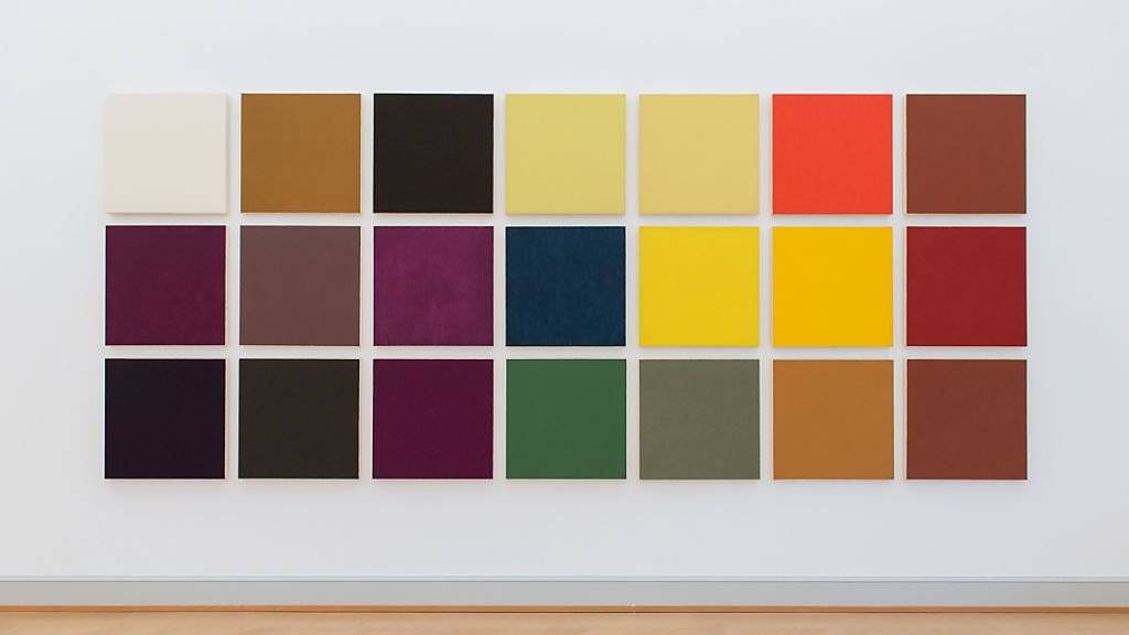 Mit Werkserien wie «Table of Pigments» erforscht Marcia Hafif die Farbfeldmalerei.